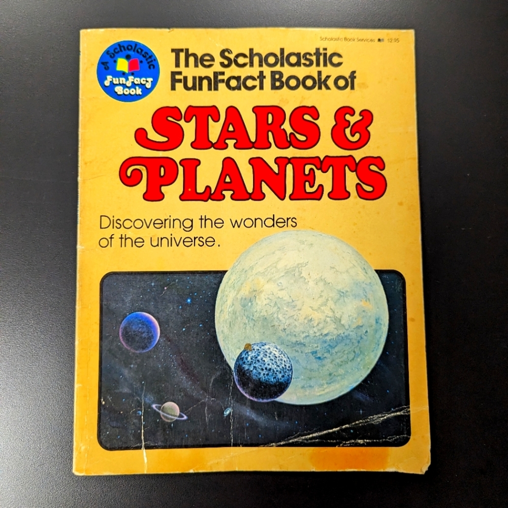 RARE vintage 1977 Scholastic FunFact Book of Stars & Planets